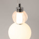 Lampada a sospensione a LED dal design elegante con 4 diffusori sfere in vetro