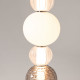 Lampada a sospensione a LED dal design elegante con 4 diffusori sfere in vetro