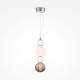 Lampada a sospensione a LED dal design elegante con 4 diffusori sfere in vetro