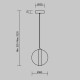 Lampada a sospensione a led dimmerabile con diffusore in vetro
