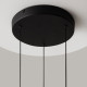 Lampada a sospensione a led dimmerabile con tre diffusori in vetro