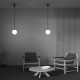 Lampada a sospensione a led grande con diffusore moderno in vetro a boccia