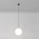 Lampada a sospensione a led grande con diffusore moderno in vetro a boccia