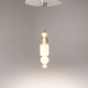 Lampada a sospensione a LED grande struttura in metallo e diffusore in vetro