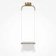 Lampada a sospensione a LED in metallo con diffusore in vetro design moderno