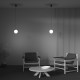 Lampada a sospensione a led piccola con diffusore moderno in acrilico a boccia