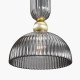 Lampada a sospensione a LED struttura in metallo e diffusore in vetro
