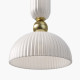 Lampada a sospensione a LED struttura in metallo e diffusore in vetro