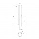 Lampada a sospensione con 3 diffusori pendenti a LED dal design moderno