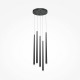 Lampada a sospensione con 5 diffusori pendenti a LED dal design moderno