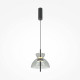 Lampada a sospensione con diffusore a coppa in vetro a led