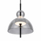 Lampada a sospensione con diffusore a coppa in vetro a led dal design moderno