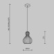 Lampada a sospensione con diffusore dal design moderno in legno