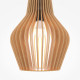 Lampada a sospensione con diffusore in legno design moderno