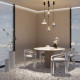 Lampada a sospensione con diffusore in vetro largo a led dal design moderno