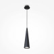 Lampada a sospensione con diffusore singolo a cono in metallo dal design moderno
