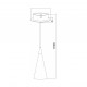 Lampada a sospensione con diffusore singolo a cono in metallo dal design moderno