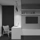 Lampada a sospensione con diffusore singolo a cono in metallo dal design moderno