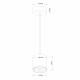 Lampada a sospensione con diffusore tubolare in alluminio dal design moderno
