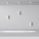 Lampada a sospensione con diffusore tubolare in alluminio dal design moderno