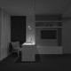 Lampada a sospensione con diffusore tubolare in alluminio dal design moderno
