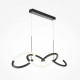 Lampada a sospensione con diffusori a LED lineari dal design moderno