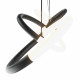 Lampada a sospensione con diffusori a LED lineari dal design moderno