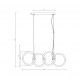 Lampada a sospensione con diffusori a LED lineari dal design moderno
