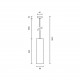 Lampada a sospensione con singolo diffusore tubolare dal design moderno