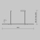 Lampada a sospensione con struttura in alluminio e diffusore a led