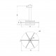 Lampada a sospensione con triplo diffusore a LED lineare dal design moderno