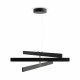 Lampada a sospensione con triplo diffusore a LED lineare dal design moderno
