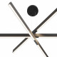 Lampada a sospensione con triplo diffusore a LED lineare dal design moderno