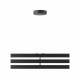 Lampada a sospensione con triplo diffusore a LED lineare dal design moderno