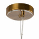 Lampadario dal design elegante in metallo con diffusori in vetro