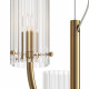Lampadario dal design elegante in metallo con diffusori in vetro