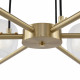 Lampadario dal design elegante in metallo e diffusori in vetro