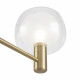 Lampadario dal design elegante in metallo e diffusori in vetro
