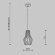 Lampada a sospensione dal design moderno con diffusore in legno