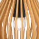 Lampada a sospensione dal design moderno con diffusore in legno
