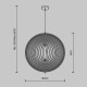Lampada a sospensione dal design moderno diffusore con cerchi in legno grandi