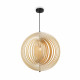 Lampada a sospensione dal design moderno diffusore con cerchi in legno grandi