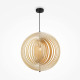 Lampada a sospensione dal design moderno diffusore con cerchi in legno grandi