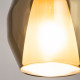 Lampada a sospensione dal design moderno in metallo e diffusore in doppio vetro