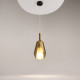 Lampada a sospensione dal design moderno in metallo e diffusore in doppio vetro