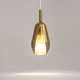 Lampada a sospensione dal design moderno in metallo e diffusore in doppio vetro