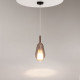 Lampada a sospensione dal design moderno in metallo e diffusore in doppio vetro