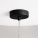Lampada a sospensione dal design moderno in metallo e diffusore in doppio vetro