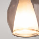 Lampada a sospensione dal design moderno in metallo e diffusore in doppio vetro