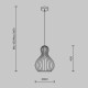 Lampada a sospensione diffusore dal design moderno in legno